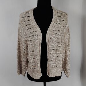 Torrid Ivory & Natural Pointelle Knit Shrug